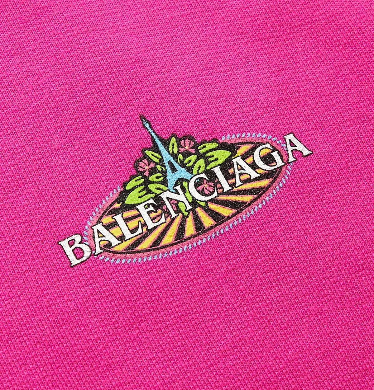 balenciaga pink logo hoodie