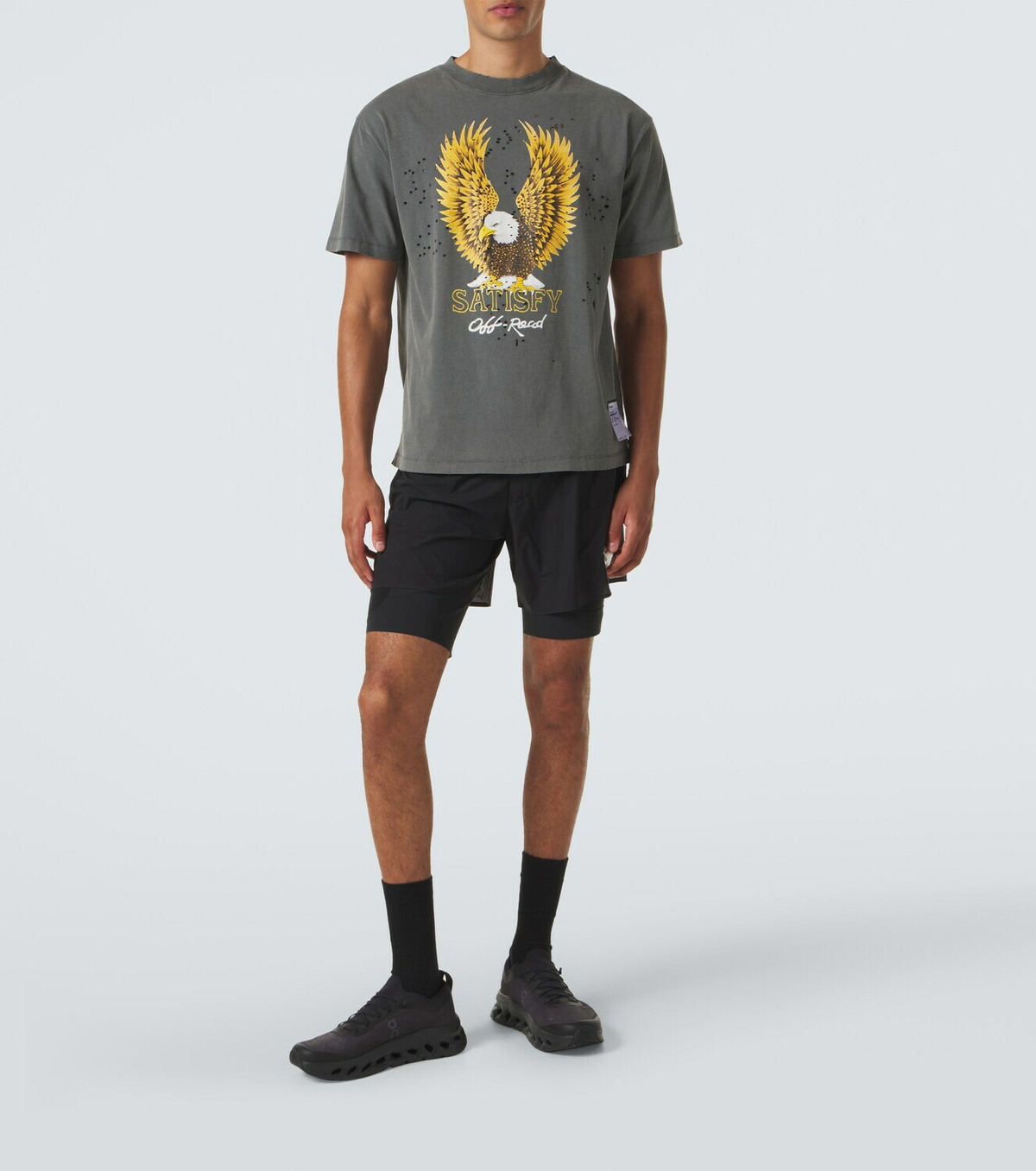 Satisfy MothTech printed cotton jersey T-shirt