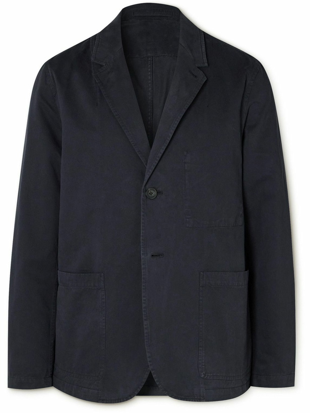 Photo: Mr P. - Garment-Dyed Cotton-Twill Blazer - Blue