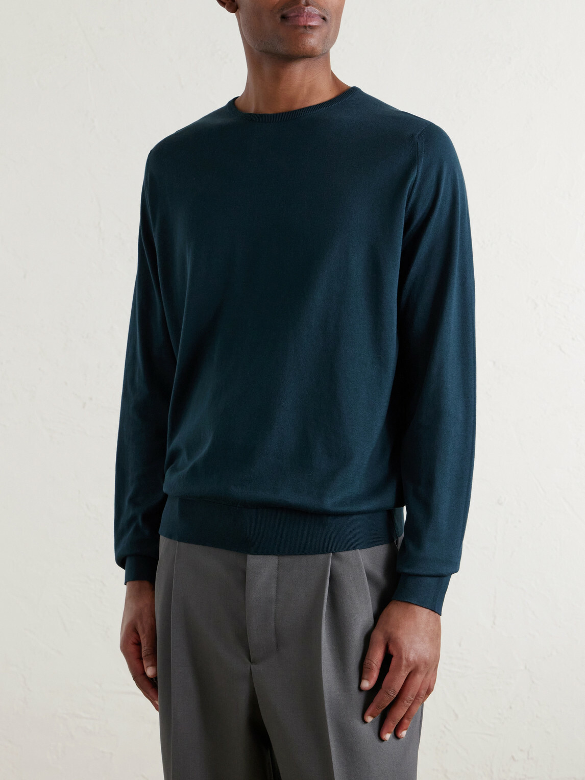 John Smedley - Hatfield Sea Island Cotton Sweater - Green