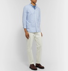 Mr P. - Button-Down Collar Striped Cotton Oxford Shirt - Blue