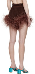 Oséree Brown Lumière Plumage Shorts