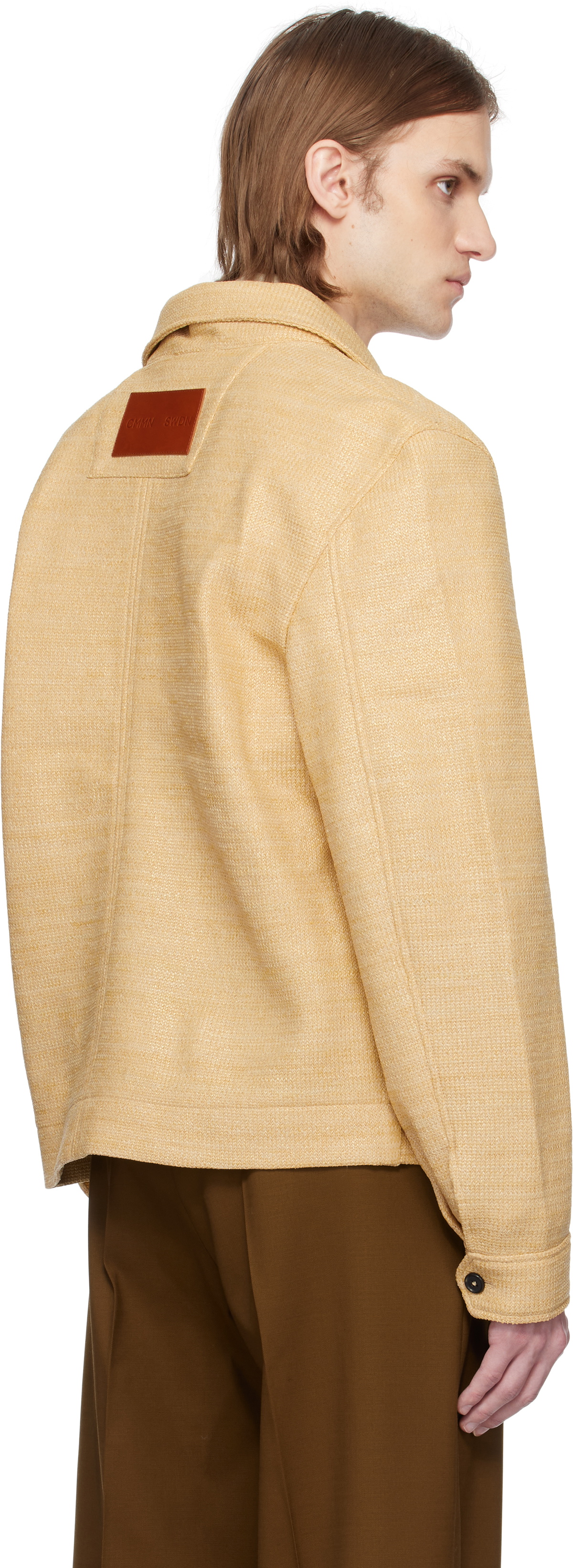 CMMN SWDN Beige Shelby Raffia Jacket