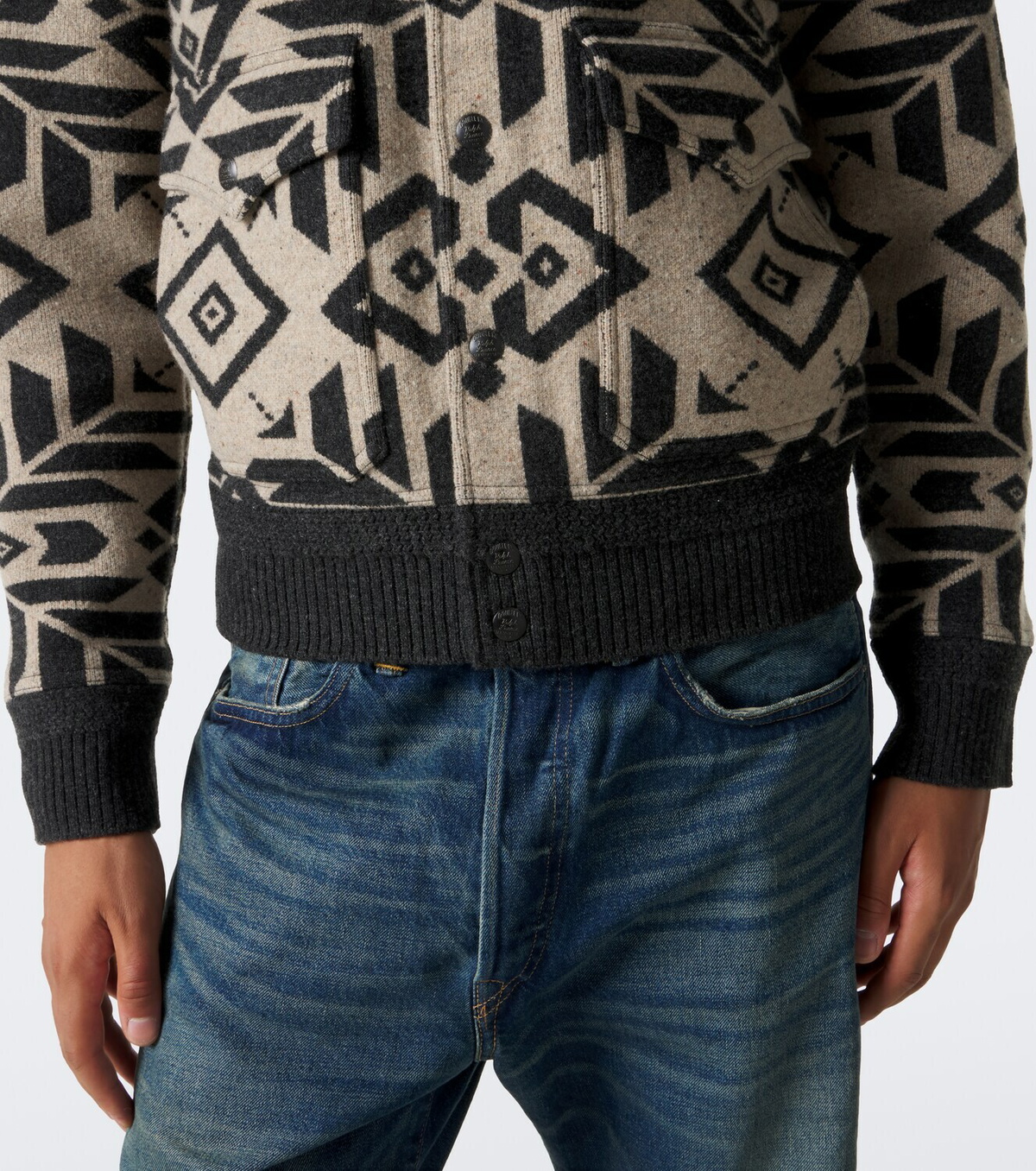 RRL Wool jacquard blouson jacket