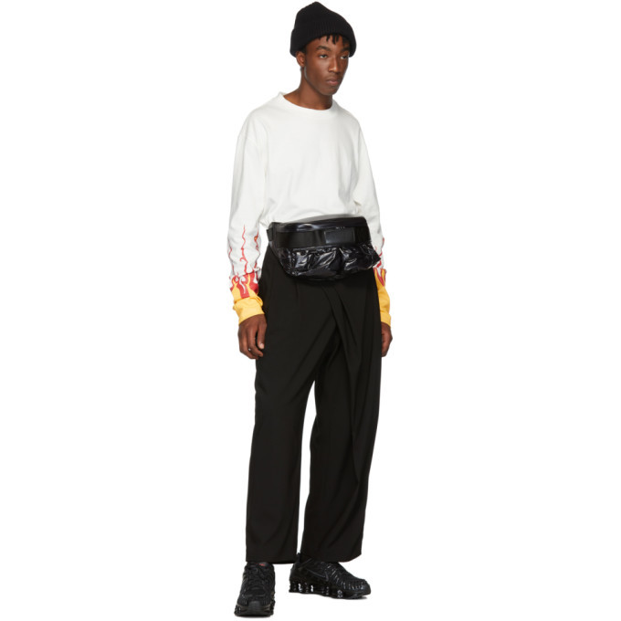 D.Gnak by Kang.D Black Overlap Wide-Leg Trousers