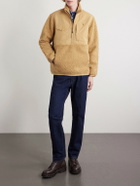 Polo Ralph Lauren - Logo-Embroidered Shell-Panelled Fleece Half-Zip Sweatshirt - Neutrals