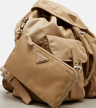 Prada Re-Nylon leather-trimmed backpack