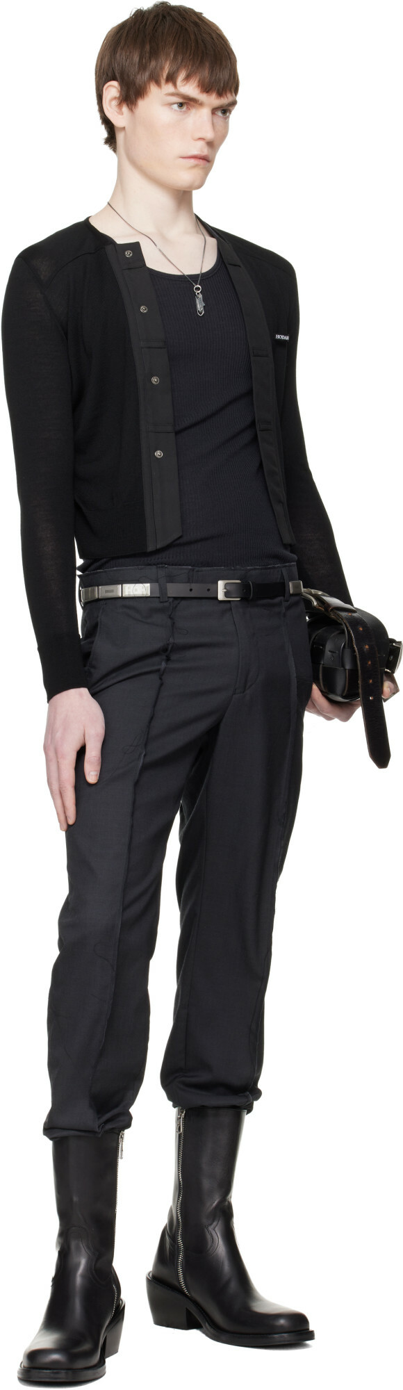 HODAKOVA Black Knitted Long Sleeve Cardigan