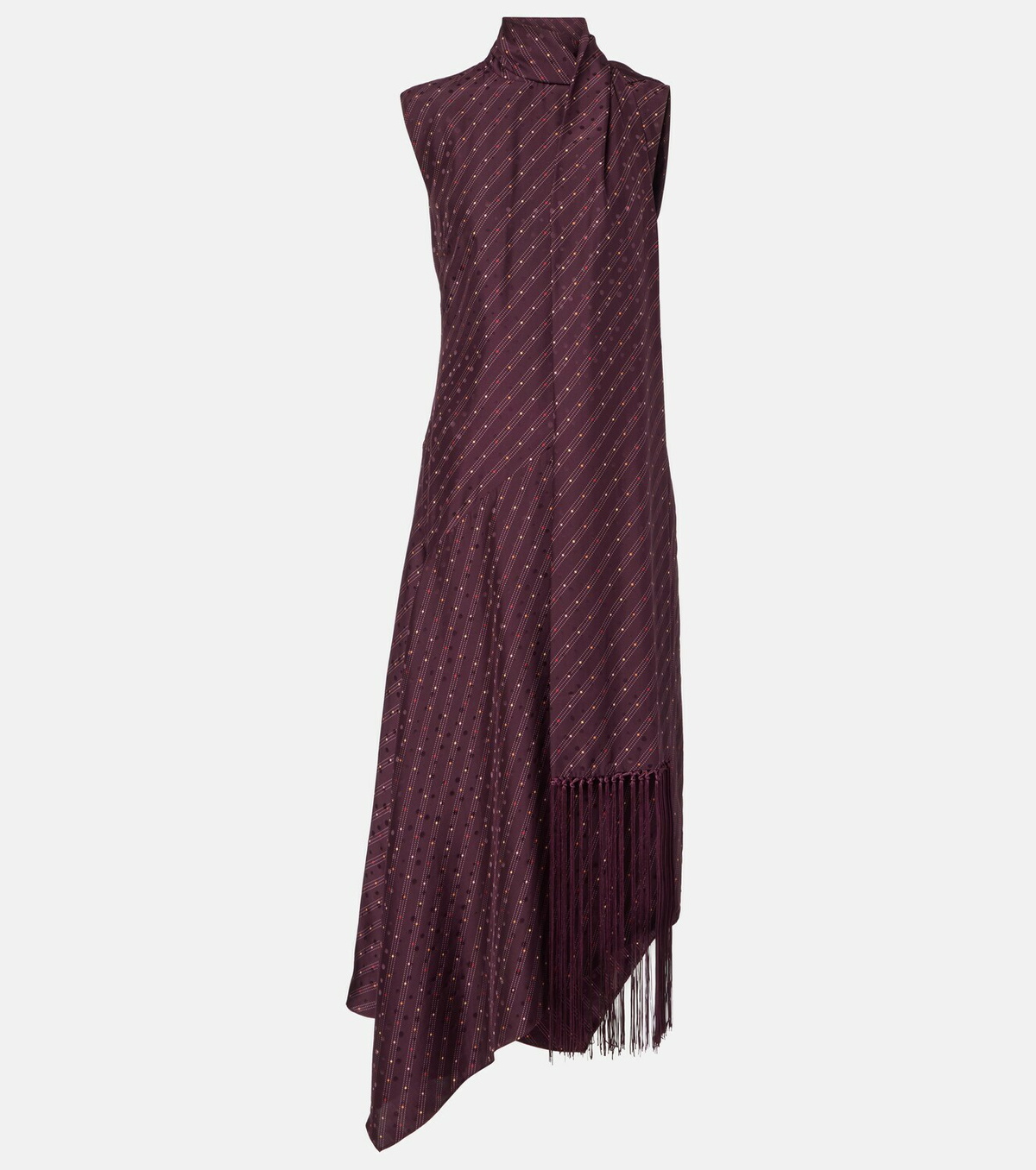 Acne Studios Dale asymmetric silk maxi dress