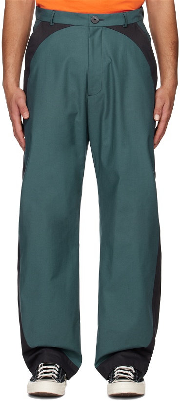 Photo: Labrum Blue Curved Panel Trousers