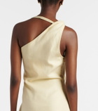 SIR Gathered halterneck linen minidress