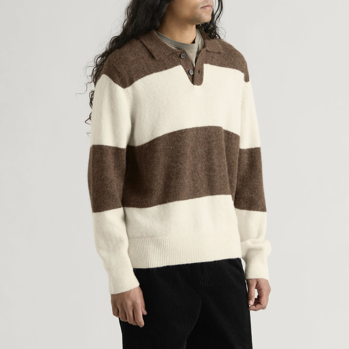 Corridor Men's Brushed Knit Rugby in Natural