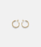 Sydney Evan 14kt gold (585/1000) hoop earrings with diamonds