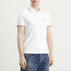 Moncler Men's Cotton Piquet Short Sleeve Polo in White