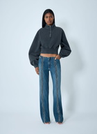 Alexander Wang Logo Motif Zip-Up Sweateshirt