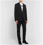 Dolce & Gabbana - Slim-Fit Unstructured Logo-Embroidered Wool-Blend Jersey Blazer - Black