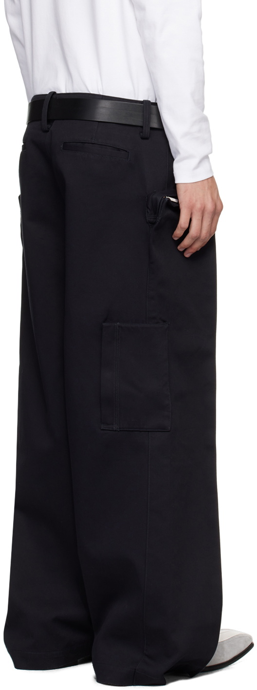 Fax Copy Express Black Oversized Cargo Pants