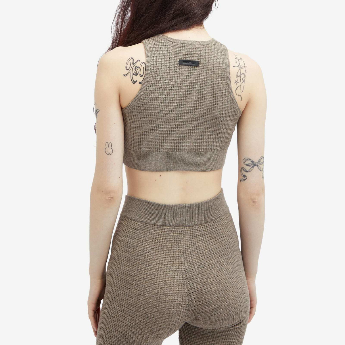 Fear of God ESSENTIALS Women's Waffle Sport Tank Top in Heather Gray