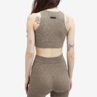 Fear of God ESSENTIALS Women's Waffle Sport Tank Top in Heather Gray