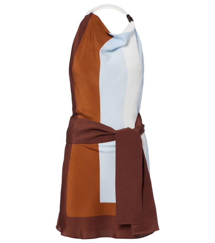 Photo: SIR Striped halterneck silk minidress