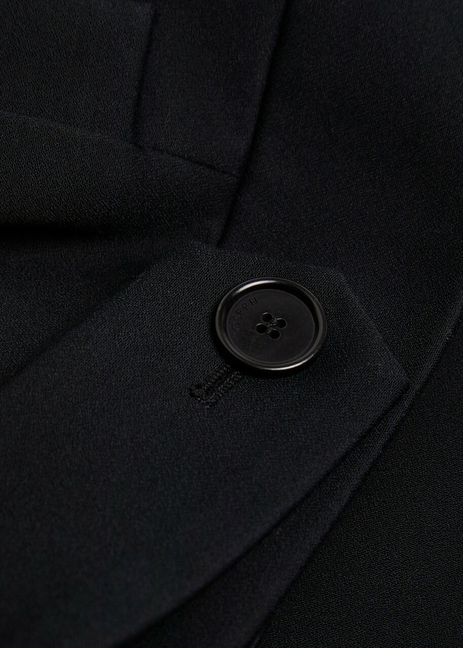 Joseph Abbe Boxy Stretch-crepe Jacket Black