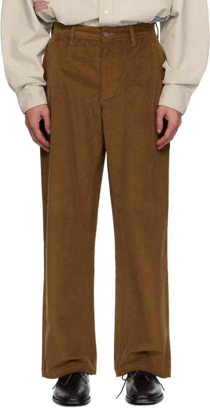 Photo: Glass Cypress Brown Corduroy Trousers