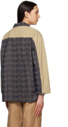 Nicholas Daley Beige Embroidered Shirt