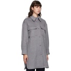 Stella McCartney Grey Wool Kerry Coat