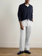 Stòffa - Straight-Leg Pleated Wool-Flannel Trousers - Gray