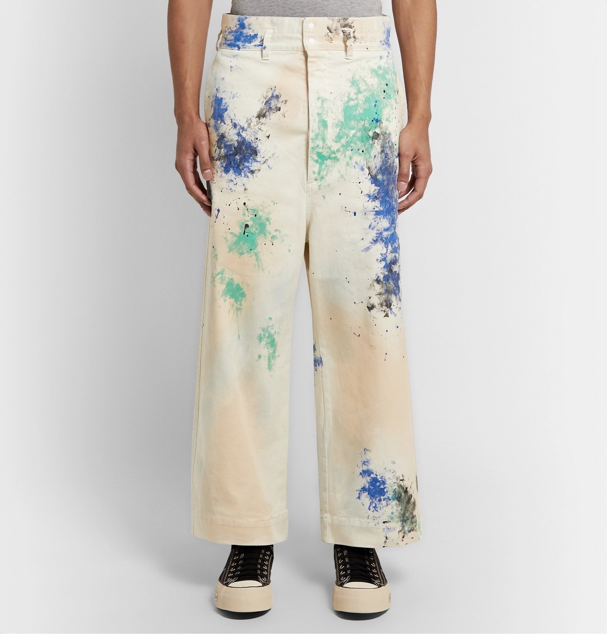 Slim Leg Trousers in Starwhite Paint