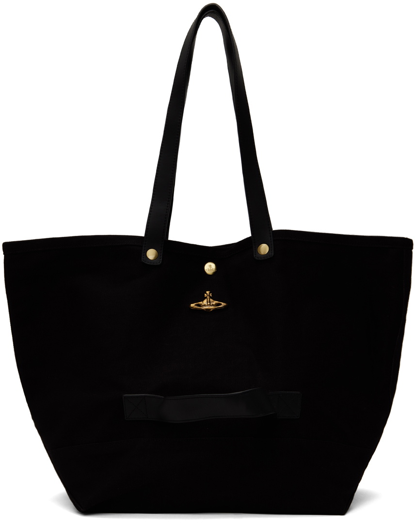 トートバッグ Vivienne Westwood Women's Logo Tote Bag Black 4B010007W-L001 Vivienne Westwood Black Utility Shopper Tote Vivienne Westwood