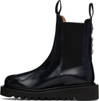 Toga Virilis Navy Ankle High Chelsea Boots