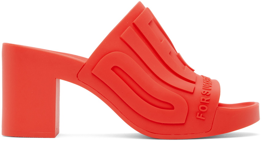 JW Anderson Red Charms Heeled Sandals