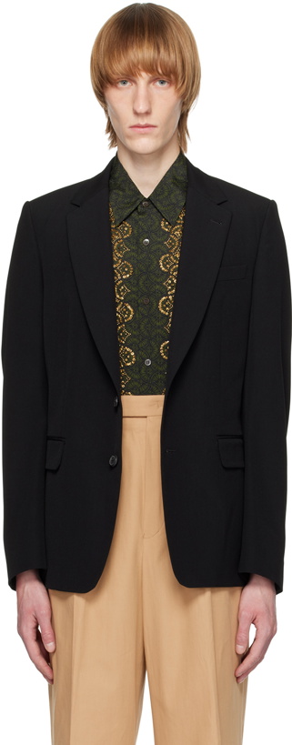 Photo: Dries Van Noten Black Notched Lapel Blazer