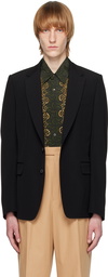 Dries Van Noten Black Notched Lapel Blazer