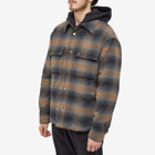 AMIRI Men's Plaid Padded Overshirt in Brown