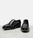 Noir Kei Ninomiya x Jimmy Choo embellished leather derby shoes