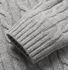 Beams Plus - Cable-Knit Wool-Blend Sweater - Gray