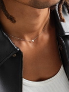 Mateo - Suspended Cross Rhodium-Plated Pendant Necklace