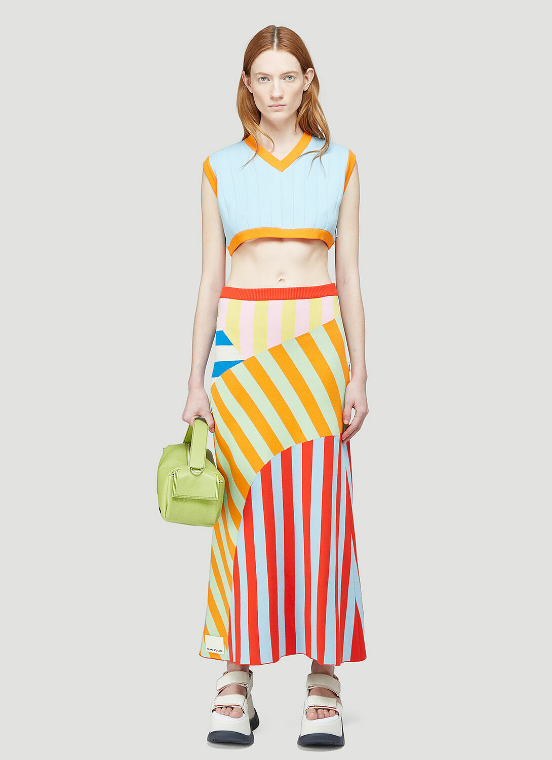 Sunnei Patchwork Knit Skirt