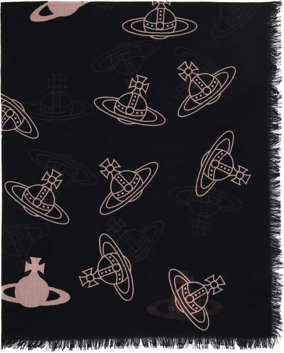 ファッション雑貨・小物その他 Vivienne Westwood Double Face Single Orb Scarf Black Vivienne Westwood Double-Faced Muffler Scarf for Women