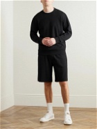 Brunello Cucinelli - Straight-Leg Cotton-Blend Jersey Drawstring Shorts - Black