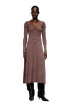 Diesel Midi dress in faded ribbed jersey - Dresses Womens in Pink