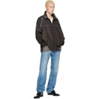 Maison Margiela Brown Contrast Panel Track Jacket