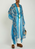 Etro Paisley-print Chiffon Maxi Kimono Dress - Blue - One Size