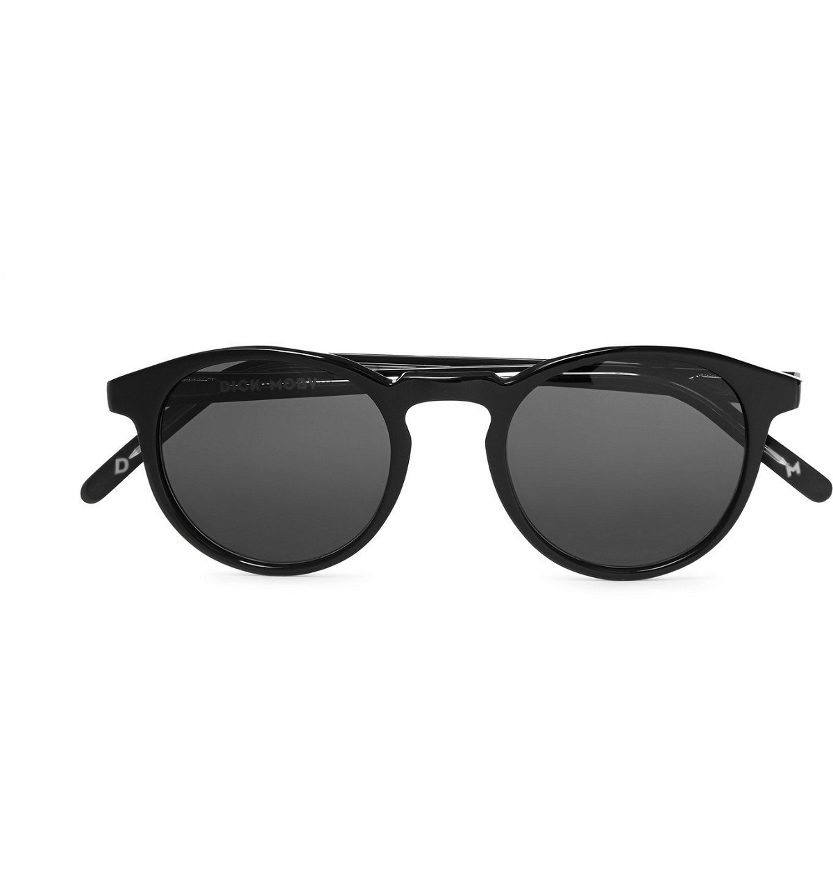 Photo: Dick Moby - Seattle Round-Frame Acetate Sunglasses - Black