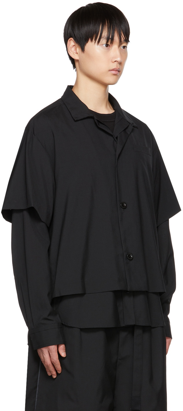 sacai Black Suiting Layered Shirt Sacai