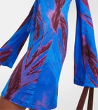 Louisa Ballou Printed jersey minidress