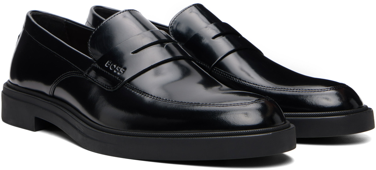 BOSS Black Strap Polished Loafers