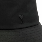 AMI Paris Men's Tonal Heart Bucket Hat in Black
